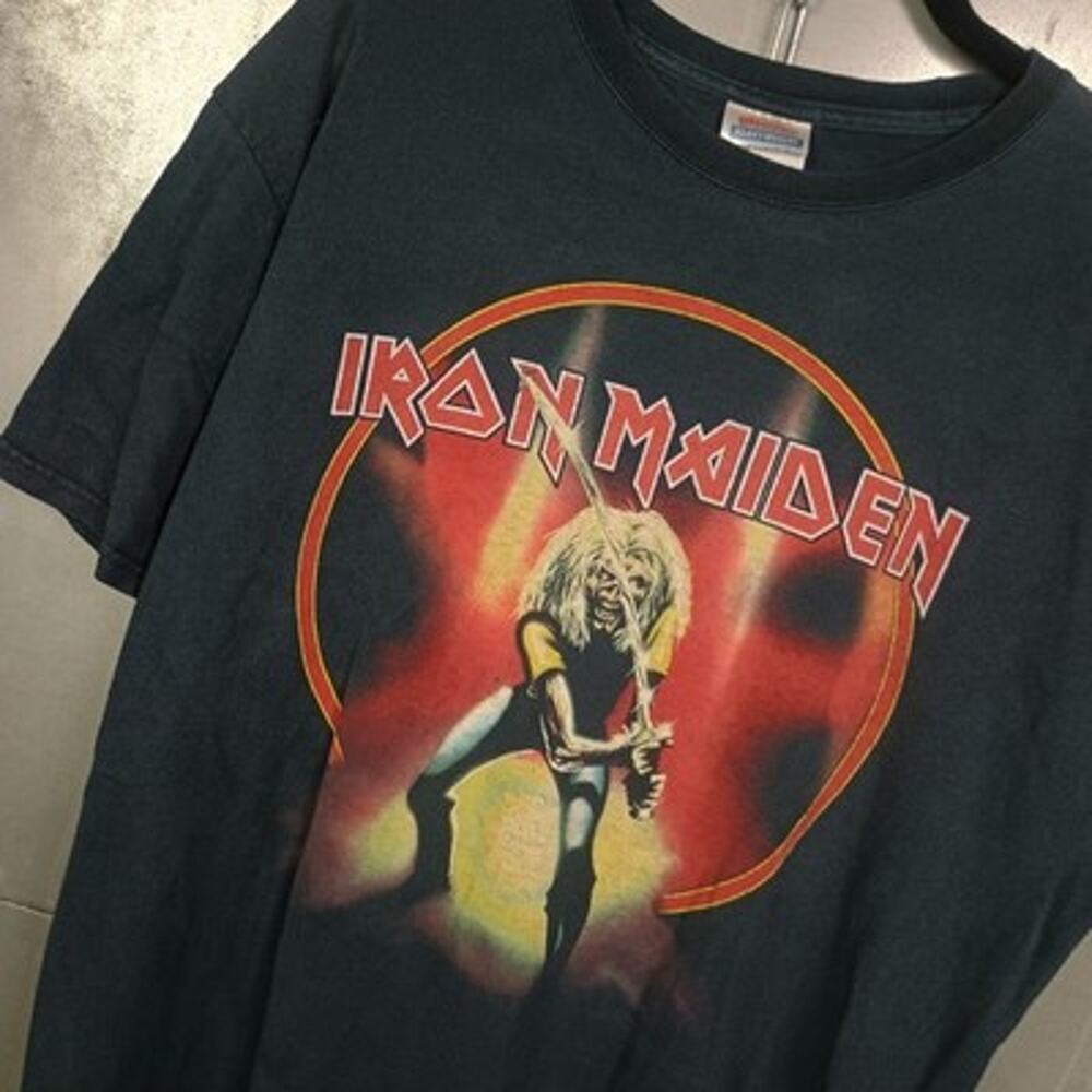 Iron Maiden Japan Vintage Y2K 2000s Hanes Heavyweight Metal Band Shirt Large